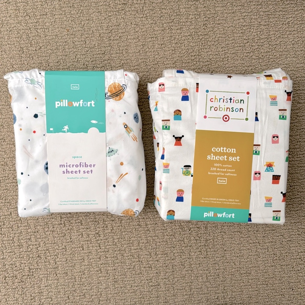 Christian Robinson and Space-themed Twin Sheet Set
